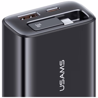 Tīkla lādētājs USAMS Xiang Series CC296 30W 1xUSB-C 1xUSB-A + USB-C kabelis balts