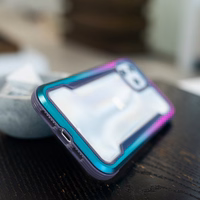 Raptic X-Doria Shield viedtālruņa apvalks iPhone 14 Pro Max ar bruņotu melnu pārklājumu