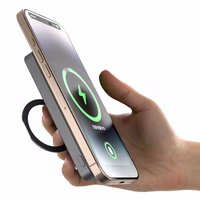 Dudao K28S 20W PD 5000mAh Portatīvais lādētājs ar Magnētisko funkciju un statīvu - pelēka