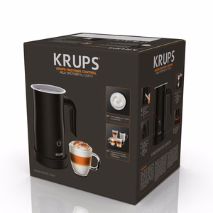 Krups XL1008 automātiskais piena putotājs un sildītājs, melns