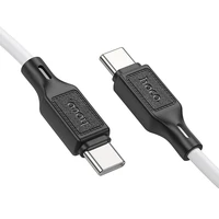 Kabelis USB-C uz USB-C Hoco 3A 60W 1 m X90 balts