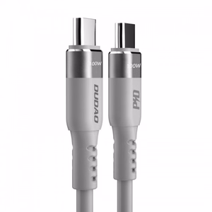 USB Kabelis Dudao LC5MAX pelēks Type-C / Type-C 100cm