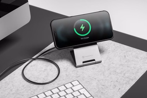 FORCELL F-ENERGY Flip Charge Qi2 15W bezvadu lādētājs saderīgs ar MagSafe sudraba