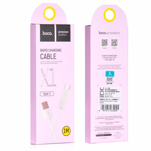USB kabelis Hoco X1 Type-C 1.0m, balts