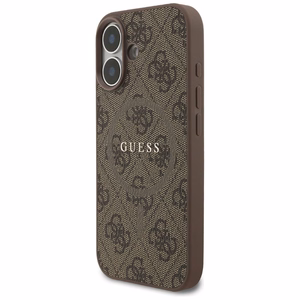 GUESS viedtālruņa apvalks IPHONE 17, saderīgs ar MagSafe GUHMP17SG4GFRW (PU 4G Ring Classic Logo) brūns