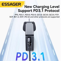 Lādētājs Essager "Gan Journey" Melns 140W (2xPD / QC3.0)