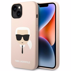 Karl Lagerfeld Silikona Karla Galva MagSafe apvalks iPhone 14 Plus - gaiši rozā