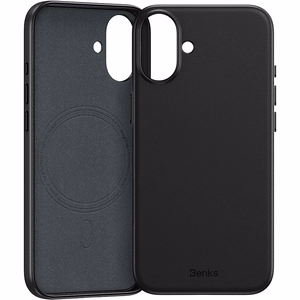 Benks magnētiskais Vita Pro silikona viedtālruņa apvalks Iphone 16 Plus, melns