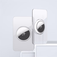 DUX DUCIS kartes formas aizsargkaste AirTag (2 gab.) caurspīdīga + melna