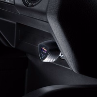 FORCELL F-ENERGY Carbon CC50-1A1C automašīnas lādētājs Type C + USB A PD QC3.0 3A 38W melns