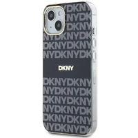 DKNY IML mono un svītru magnētiskais viedtālruņa apvalks iPhone 15/14/13 - melns