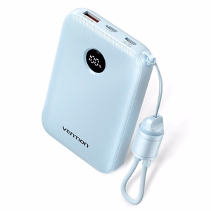 Vention FKAL0-C 10000mAh 22.5W portatīvais lādētājs USB zils