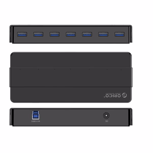 Hub Orico H7928-U3-V1 7x USB-A 3.0 - melns