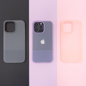 Kingxbar Plain Series viedtālruņa apvalks iPhone 13 Pro silikona apvalks violets