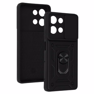 Slide Camera Armor viedtālruņa apvalks Motorola Moto G75 5G melns