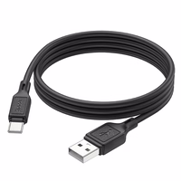 Kabelis USB-A uz USB-C Hoco 3A 1 m X90 melns