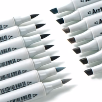 Double-sided Marker Pens ARRTX Oros, 32 Colours, pelēks tone shade