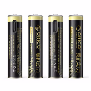 Orico Ener-G EG7C AAA litija baterijas 1.5V 500mWh uzlādējamas ar USB-C 4 gab.