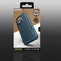 Raptic X-Doria Fort viedtālruņa apvalks iPhone 14 Pro Max ar Magnētisko bruņotu zilu pārklājumu