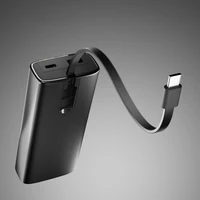 SBS 10000mAh PD 20W portatīvais lādētājs ar LCD ekrānu un iebūvētu USB-C kabeli - pelēka