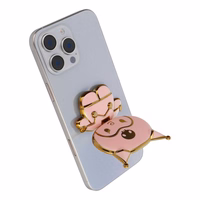 Lipīgs tālruņa statīvs DOLL - rozā