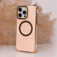 Circle Glam Mag korpuss priekš iPhone 16 Plus 6,7" rozā krāsā