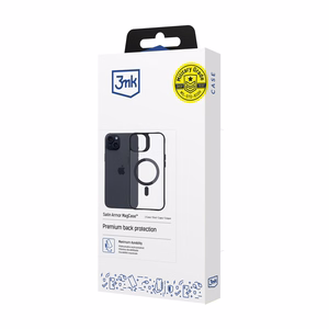 3mk Satin Armor MagCase ar MagSafe iPhone 15 Plus - Caurspīdīgs ar melnu rāmi