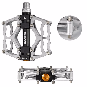 Rockbros JT201012LS 2010-12L alumīnija platformas velosipēda pedāļi – sudraba