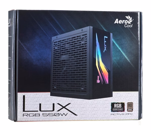 Aerocool Lux RGB 550M 550 W melns barošanas bloks