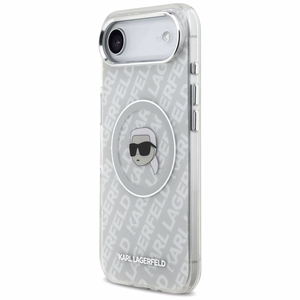 Karl Lagerfeld IML Karl Head Logo Magnētiskais iPhone Air apvalks - pelēks