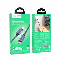 Kabelis USB C uz USB C Hoco QC3.0 PD 5A 240W 1,8 m U134 pelēks