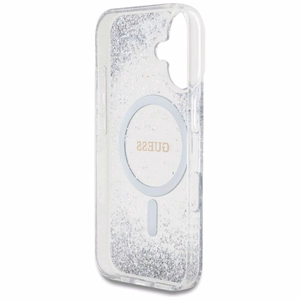 Guess HC sveķu apakšas spīdums MagSafe apvalks iPhone 16 - sudraba