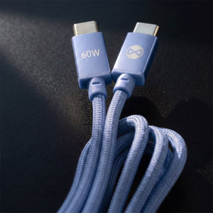 Forever Vibe kabelis USB-C - USB-C 1,0 m 60W debeszils