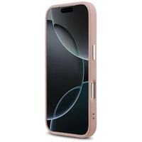 Guess Spīdīgs trijstūra logotips Magnētiskais apvalks iPhone 17 Pro (m) - rozā