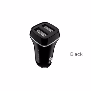 Borofone BZ2 Joyroad automašīnas lādētājs ar 2 USB-A pieslēgvietām, 12 W, melns