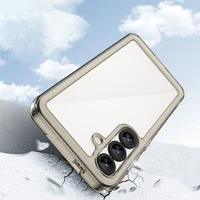 Outer Space viedtālruņa apvalks iPhone 16e elastīgs rāmja vāks - caurspīdīgs, melns