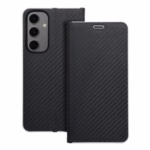 Флип-чехол для Samsung S24 FE Luna Book Carbon чёрный