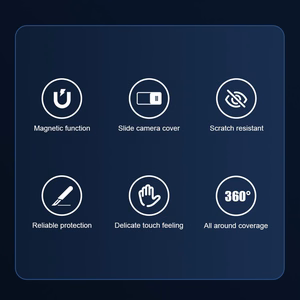 Nillkin CamShield Pro Magnētiskais viedtālruņa apvalks iPhone 14 Plus ar kameras aizsargu zils (ar MagSafe)