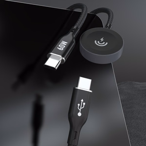 Dudao A12MaxC PD60W 2-in-1 lādētājs Apple Watch / USB-C - melns