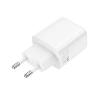 Borofone sienas lādētājs BN29 Fuente - USB + Type C - QC 3.0 PD 30W balts