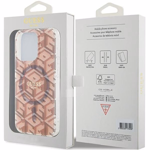 Guess IML GCube MagSafe viedtālruņa apvalks iPhone 15 Pro Max - rozā