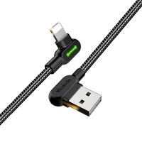 USB uz Lightning kabelis Mcdodo CA-4673, leņķveida, 1.8m (melns)
