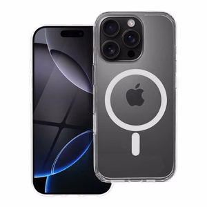 Maciņš priekš iPhone 16 PRO Forcell F-Protect Clear Hybrid Premium saderīgs ar Magsafe caurspīdīgs