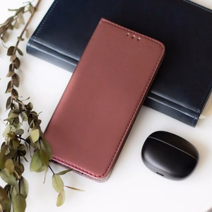 Phone Maciņš "Smart Magnetic" Samsung M215 M21 2020 Sarkans Wine