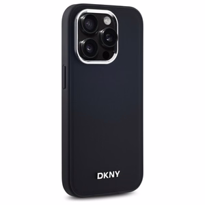 DKNY Vienkāršs logotips Magnētiskais viedtālruņa apvalks iPhone 14 Pro - melns