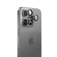 Benks rūdīts stikls Glass Warrior kameras lēcas aizsargs iPhone 16 Pro/16 Pro Max (3 lēcas), sudraba