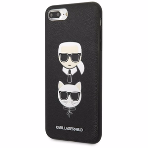 Karl Lagerfeld Saffiano Karl&Choupette Head чехол для iPhone 7 Plus / iPhone 8 Plus - чёрный
