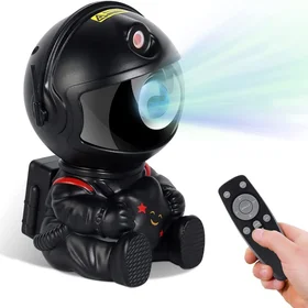 LED 3D galaktikas un zvaigžņu projektors Reach Mini Astronaut melns