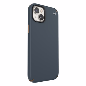 Speck Presidio2 Pro vāciņš ierīcei iPhone 15 Plus / 14 Plus, ar Microban pretmikrobu aizsardzību, “Charcoal / Cool Bronze / Slate” krāsu kombinācija