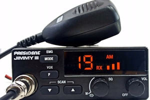 President Jimmy III AM/FM CB radiostacija melna